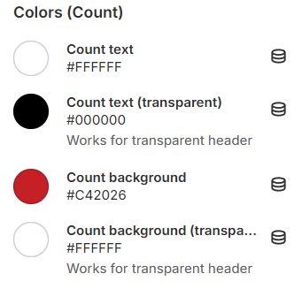 header colors count